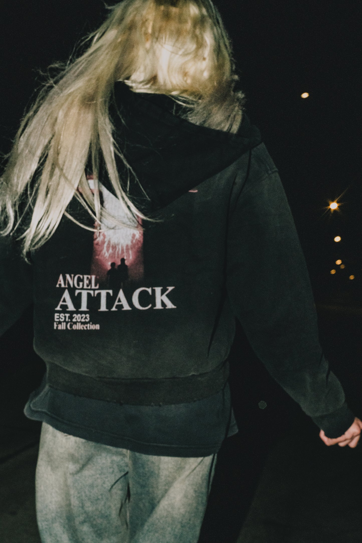 SECOND ANGEL LILITH CROPPED ZIP-UP HOODIE