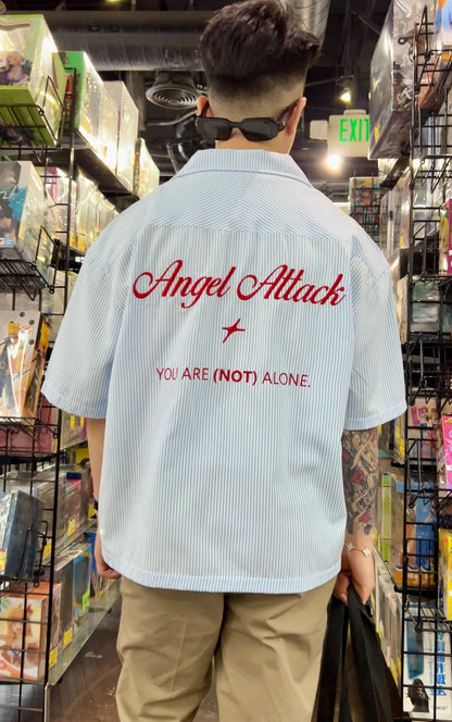 YOU ARE (NOT) ALONE STRIPED SHIRT
