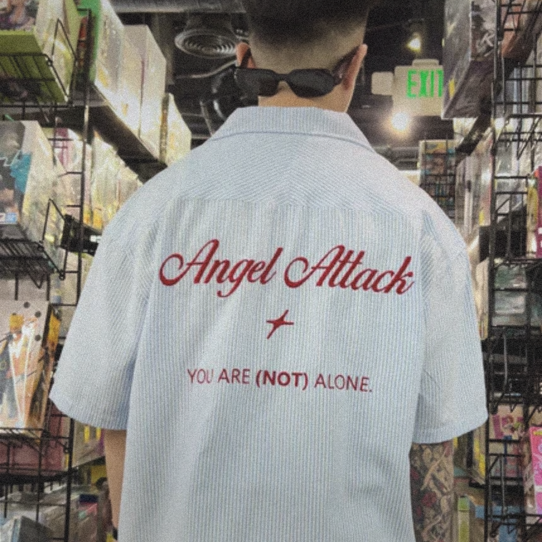 YOU ARE (NOT) ALONE STRIPED SHIRT