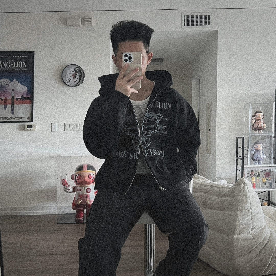 TREE OF LIFE CROPPED ZIP-UP HOODIE