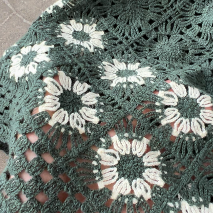 FLOWER BOY CROCHET SHIRT (GREEN)
