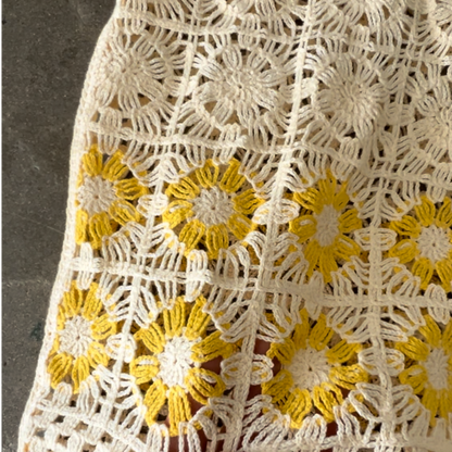 FLOWER BOY CROCHET SHIRT (CREAM)